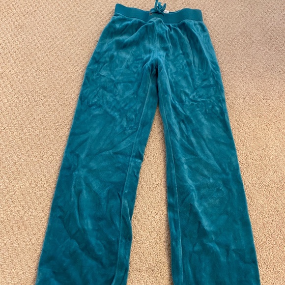 Juicy couture teal velour pants - Picture 1 of 1